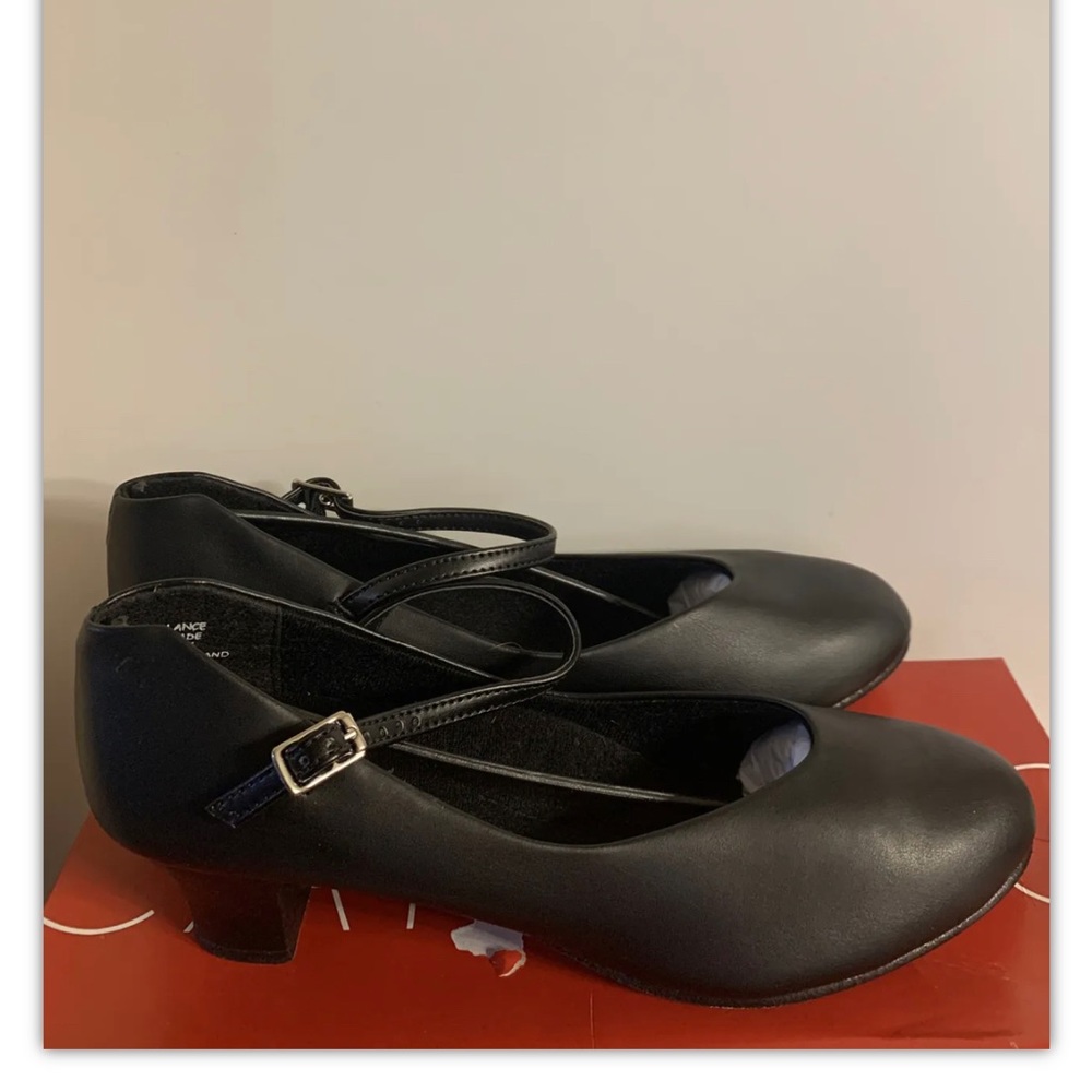Capezio Tap Jr Footlight Black Dance Shoes Size 9.5 Narrow